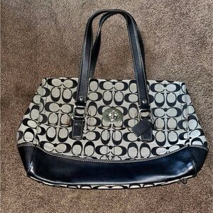 Coach Hamton Signature Blue / Grey  Satchel